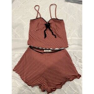 Heart & Hips Women's Short Set Russet Color Size XS